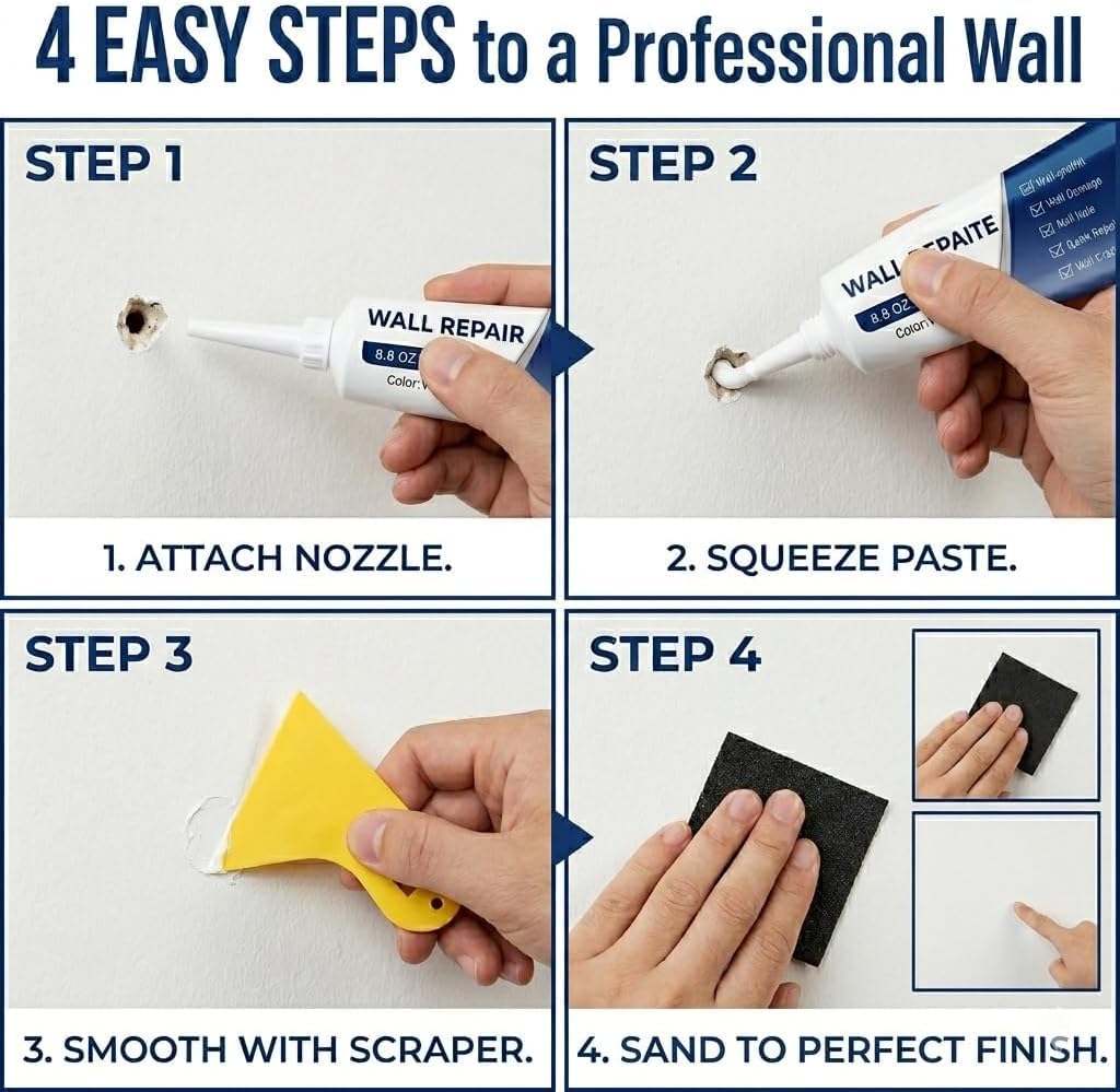 Drywall Repair Kit Wall Mending Paste With Tools